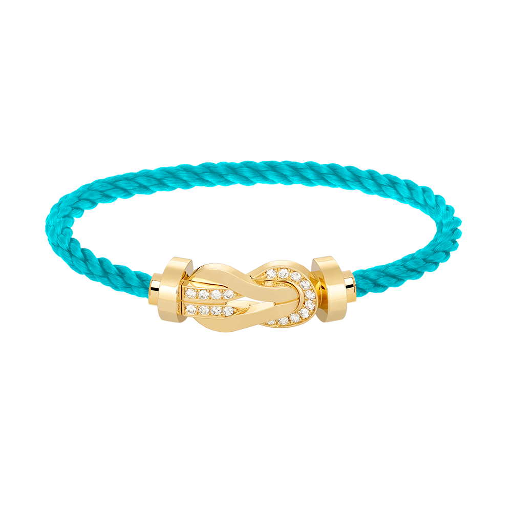 [Shinejoy]CHANCE LARGE 8 FIGURE BUCKLE HALF DIAMOND BRACELET GOLD