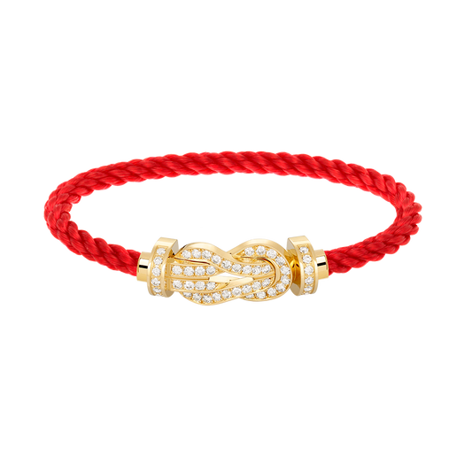 [Shinejoy]CHANCE LARGE 8 FIGURE BUCKLE FULLDIAMOND BRACELET GOLD