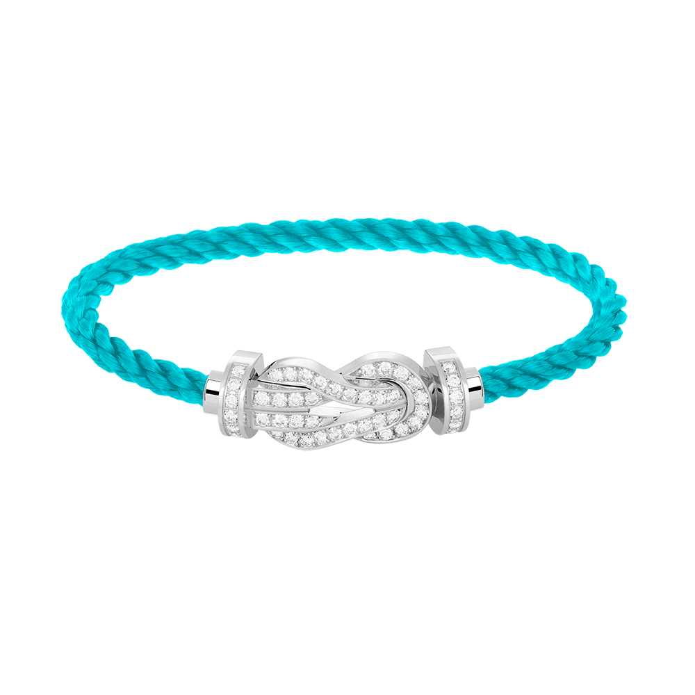 [Shinejoy]CHANCE LARGE 8 FIGURE BUCKLE FULL DIAMOND BRACELET SILVER