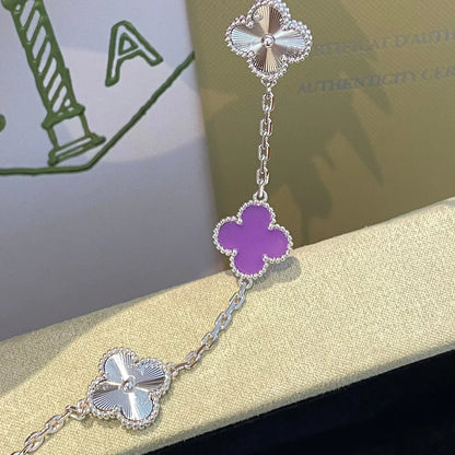 [Shinejoy] CLOVER 5 MOTIF VIOLET BRACELET COLLECTION