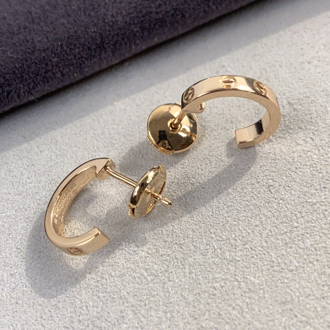 [Shinejoy]LOVE EARRINGS 2.65MM PINK GOLD