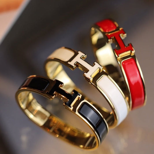 [Shinejoy]H BRACELET 12MM GOLD