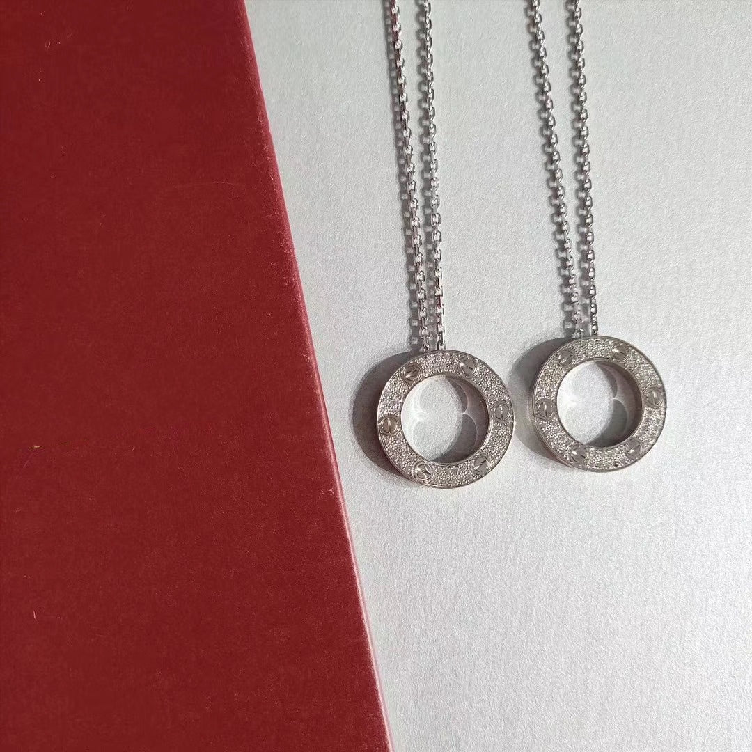 [Shinejoy]LOVE NECKLACE ADJUSTABLE SILVER