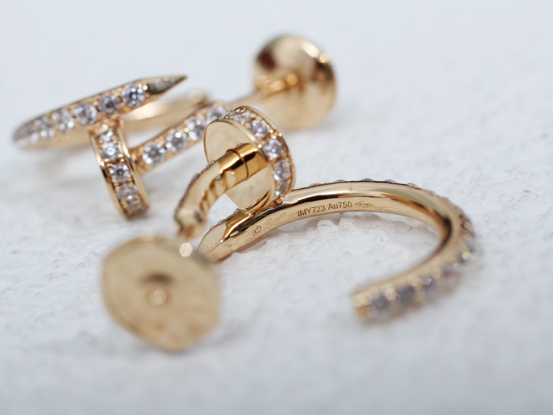 [Shinejoy]JUSTE EARRINGS 12.75MM PINK GOLD DIAMOND