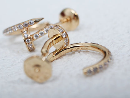 [Shinejoy]JUSTE EARRINGS 12.75MM PINK GOLD DIAMOND