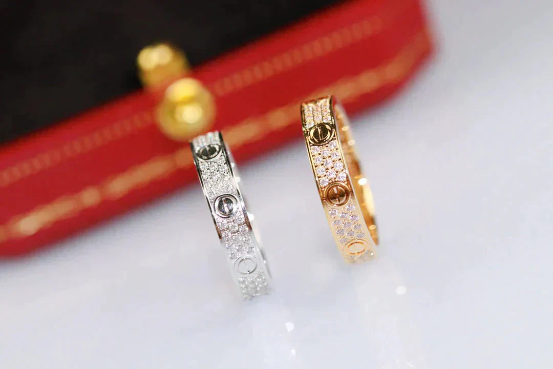 [Shinejoy]LOVE RING 3.6MM DIAMOND PAVED