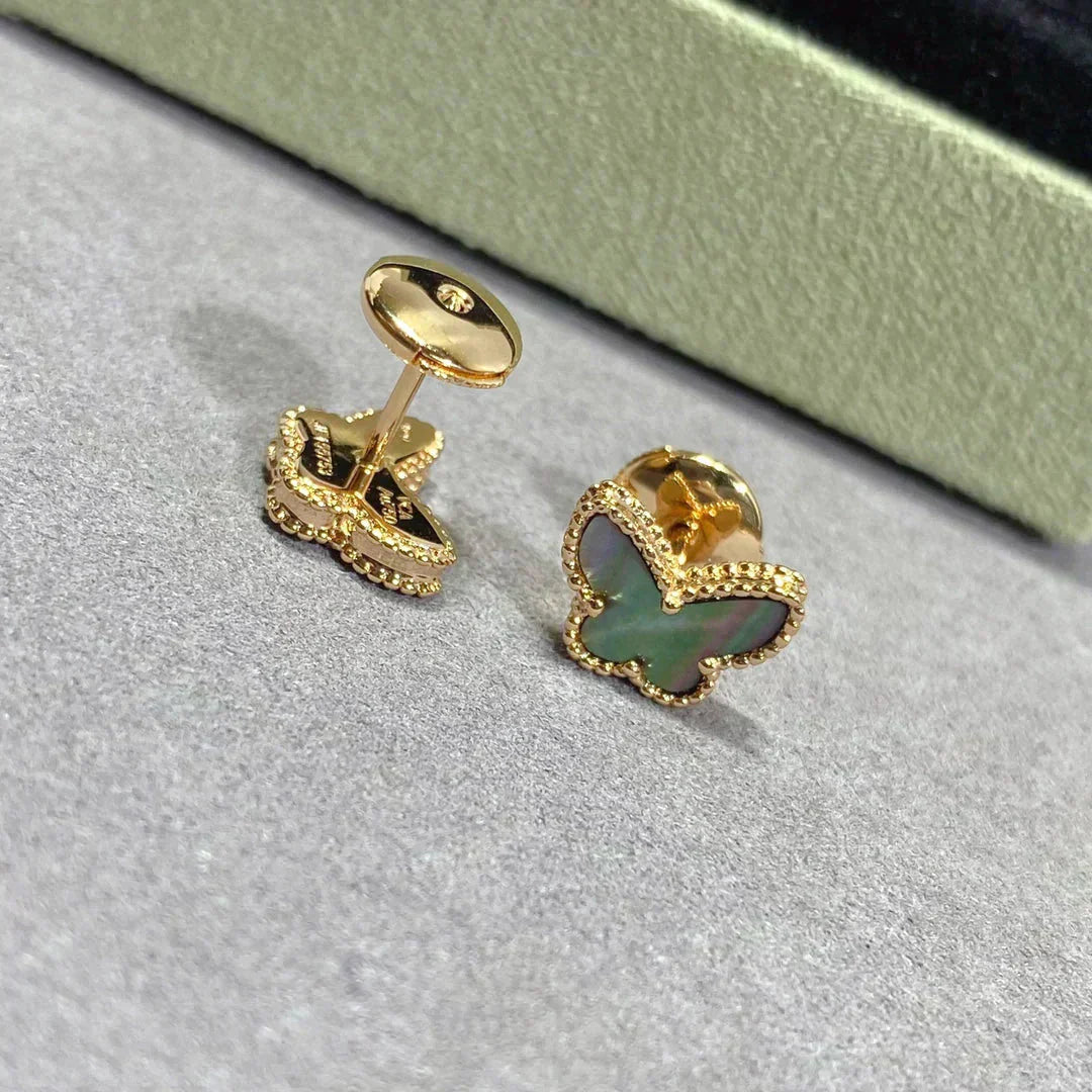 [Shinejoy]BUTTERFLY DARK MOP  EARRINGS