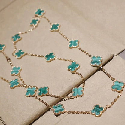 [Shinejoy]CLOVER 20 MOTIFS MALACHITE GOLD