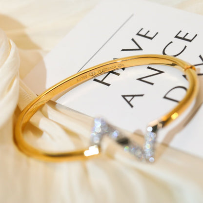 [Shinejoy]VOLTE UPSITE DOWN GOLD DIAMOND BRACELET
