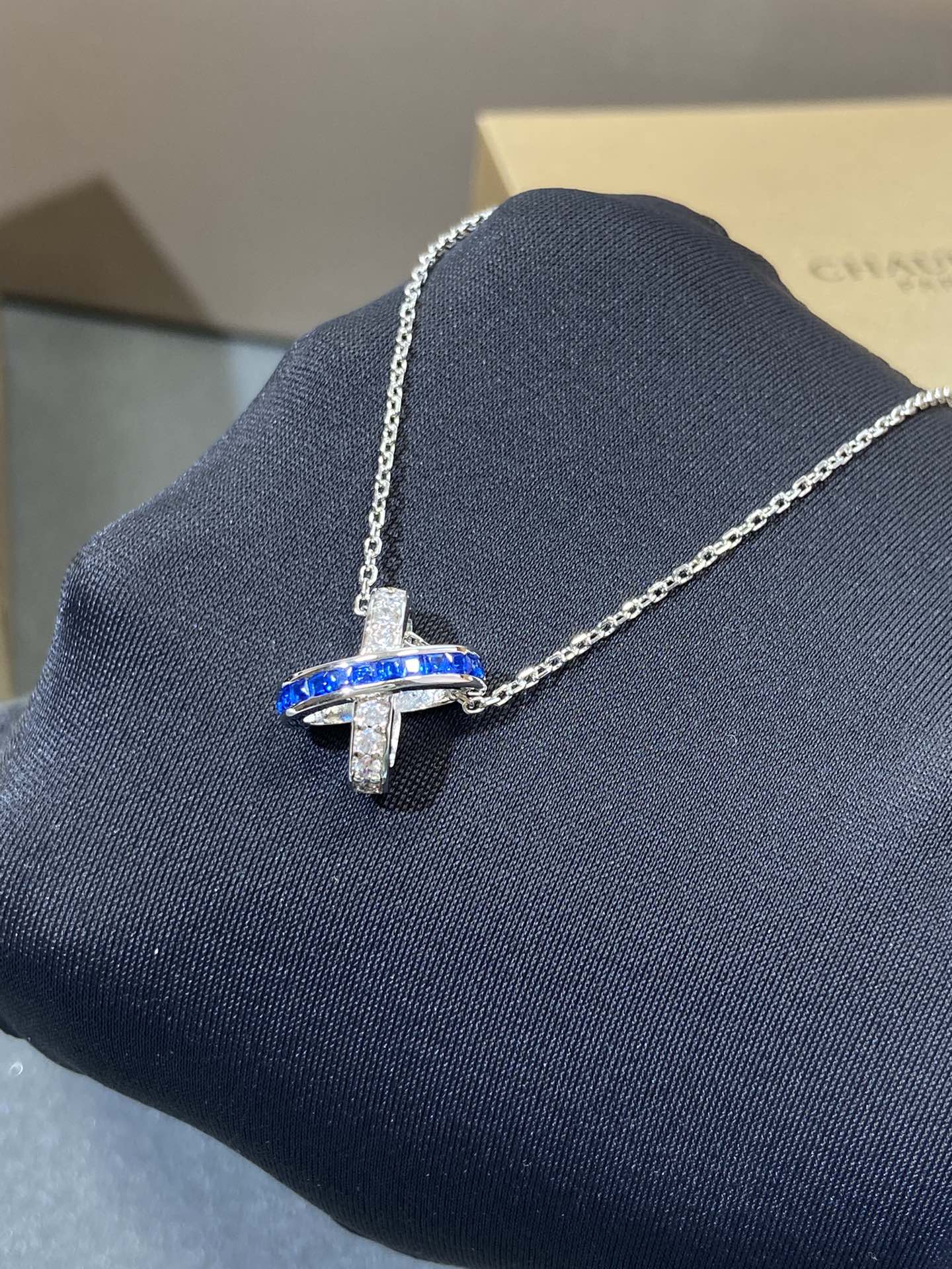 [Shinejoy]LIENS DIAMOND SILVER NECKLACE