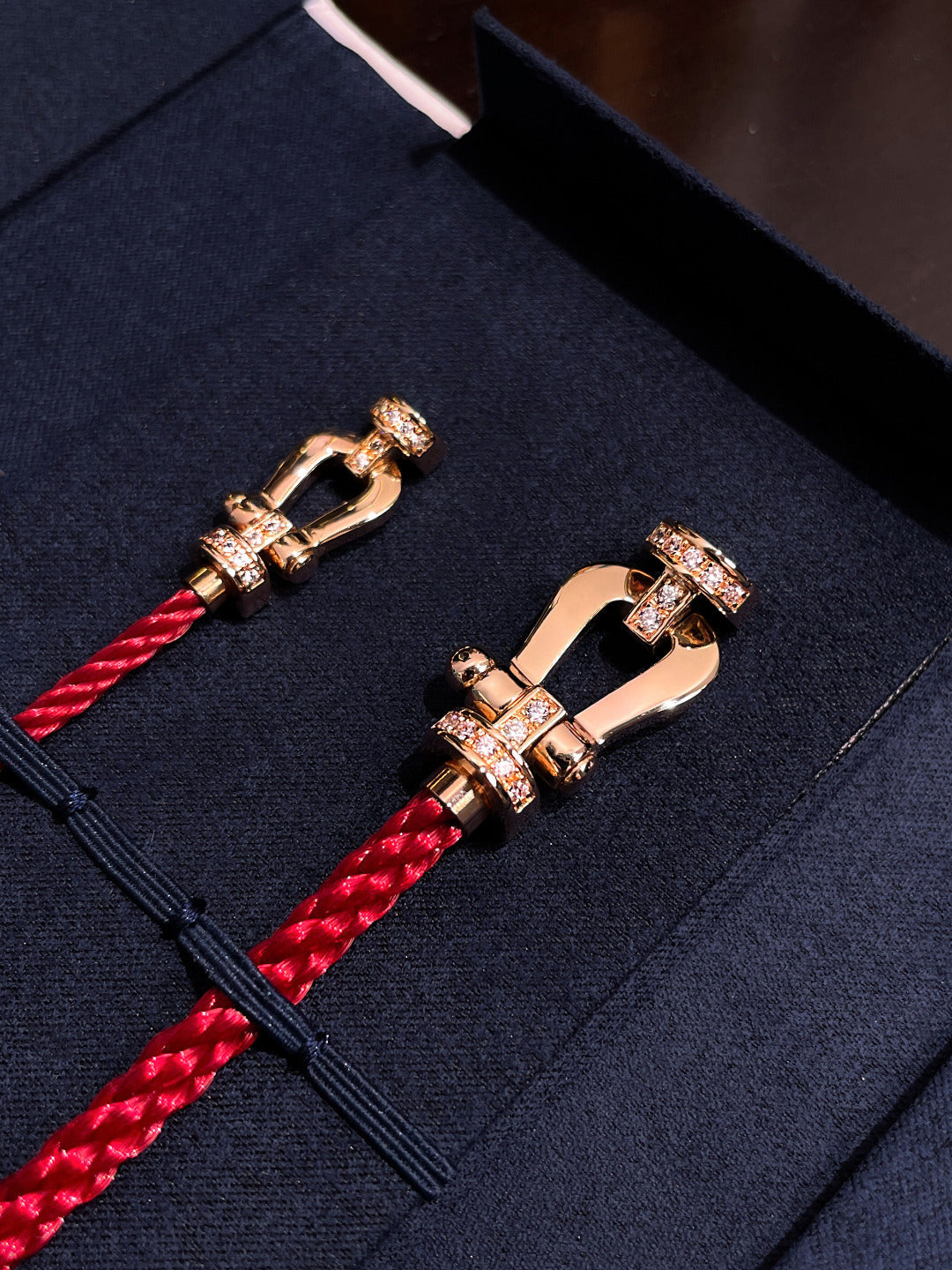[Shinejoy]FORCE 10 HALF DIAMOND PINK GOLD RED CORDERI LARGE AND MEDIUM MODEL