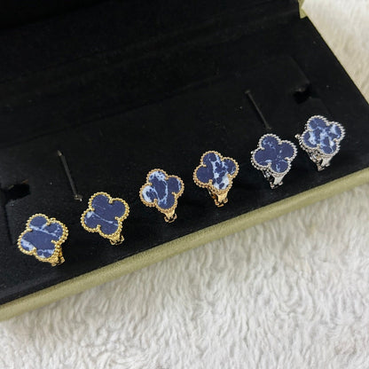 [Shinejoy]CLOVER PIETERSITE MEDIUM STUD EARRINGS