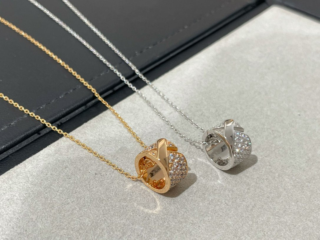 [Shinejoy]LIENS EVIDENCE DIAMOND PAVED NECKLACE