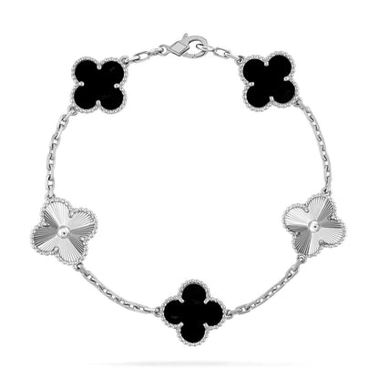 [Shinejoy] CLOVER 5 MOTIF ONYXS BRACELET COLLECTION