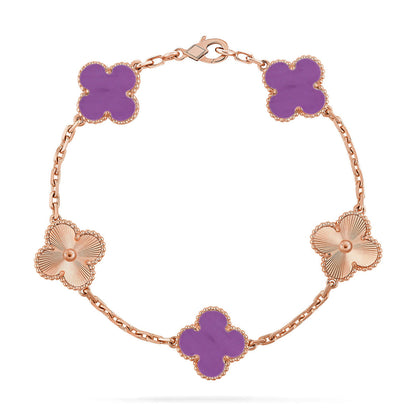 [Shinejoy] CLOVER 5 MOTIF VIOLET BRACELET COLLECTION