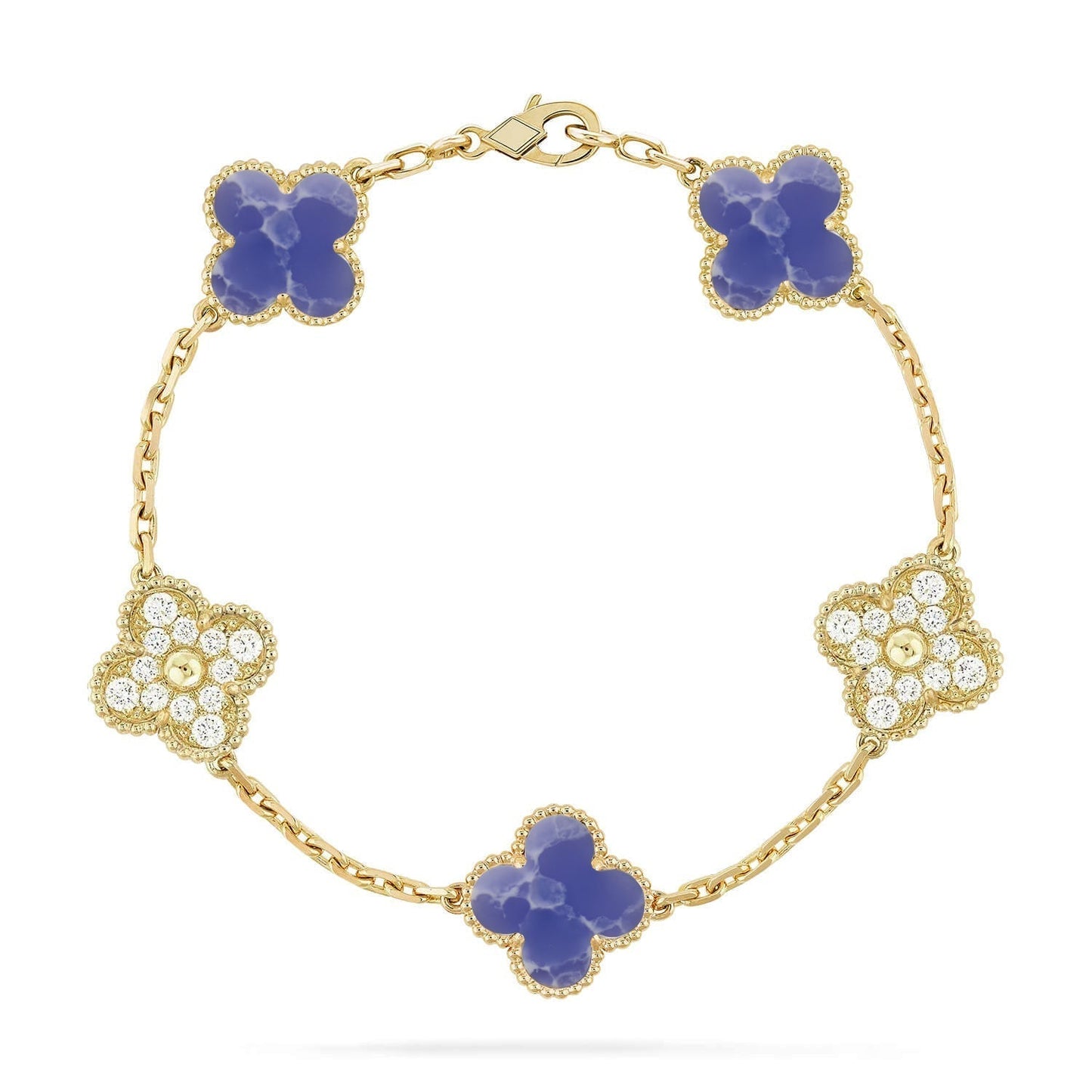 [Shinejoy]CLOVER 5 MOTIF BLUE VEINS BRACELET COLLECTION