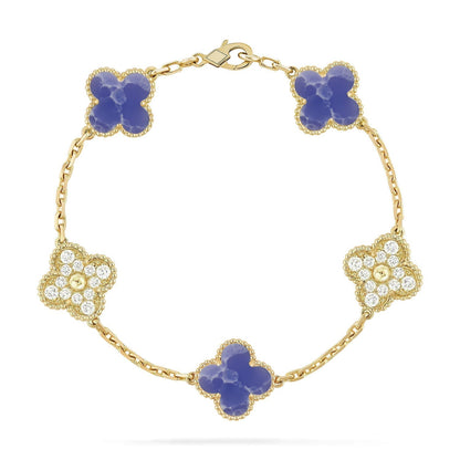 [Shinejoy]CLOVER 5 MOTIF BLUE VEINS BRACELET COLLECTION