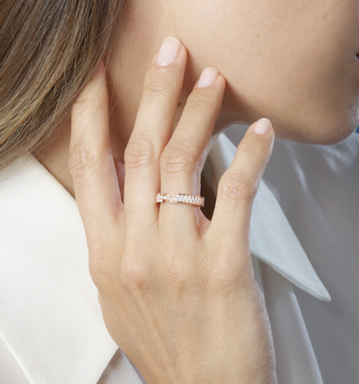 [Shinejoy]ALLIANCE LIENS VIDENCE PAVED DIAMOND 4MM RING