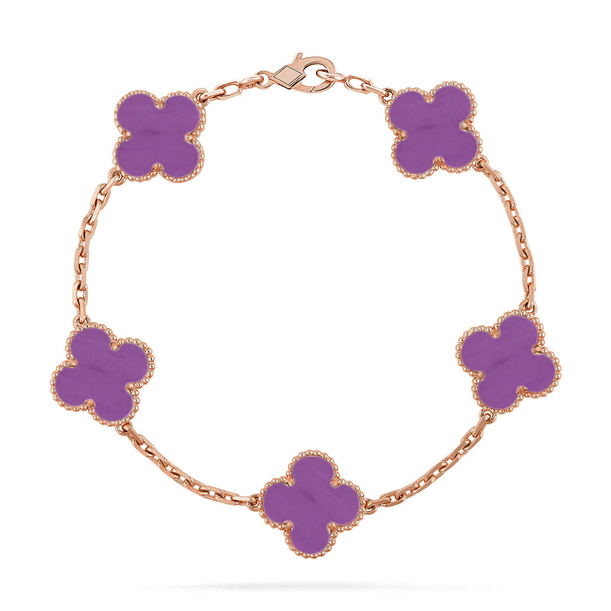 [Shinejoy] CLOVER 5 MOTIF VIOLET BRACELET COLLECTION