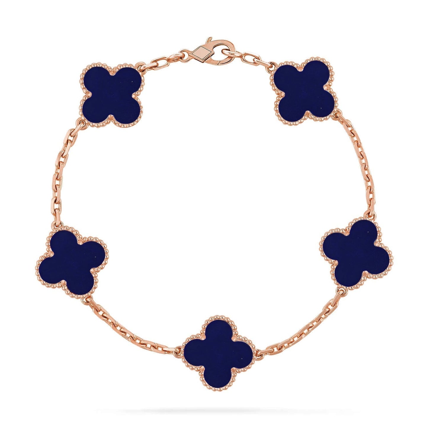 [Shinejoy]CLOVER 5 MOTIF LAPIS LAZULI BRACELET COLLECTION