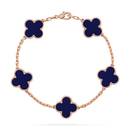 [Shinejoy]CLOVER 5 MOTIF LAPIS LAZULI BRACELET COLLECTION
