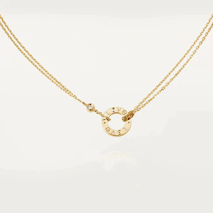 [Shinejoy]LOVE NECKLACE 16MM 2 DIAMONDS
