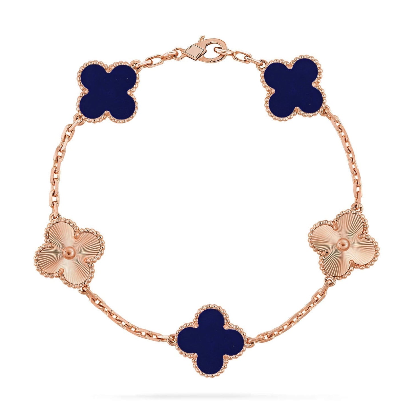 [Shinejoy]CLOVER 5 MOTIF LAPIS LAZULI BRACELET COLLECTION