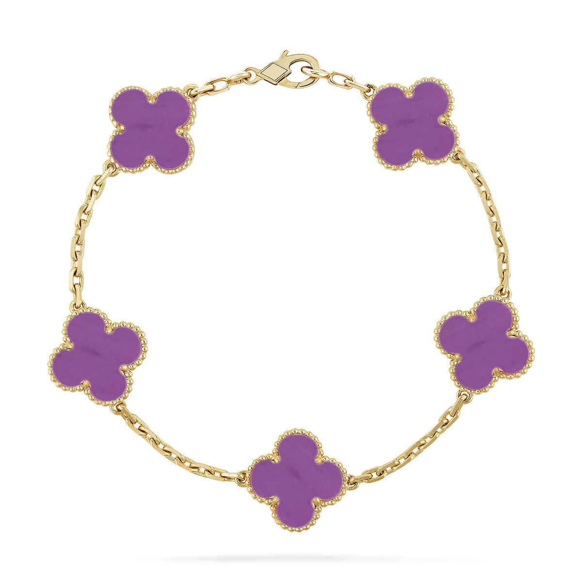 [Shinejoy] CLOVER 5 MOTIF VIOLET BRACELET COLLECTION