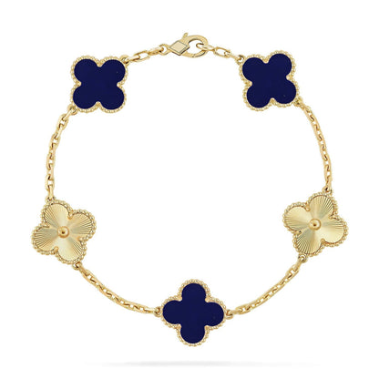 [Shinejoy]CLOVER 5 MOTIF LAPIS LAZULI BRACELET COLLECTION