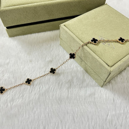 [Shinejoy]CLOVER 6 MOTIF  ONYXS BRACELET-w