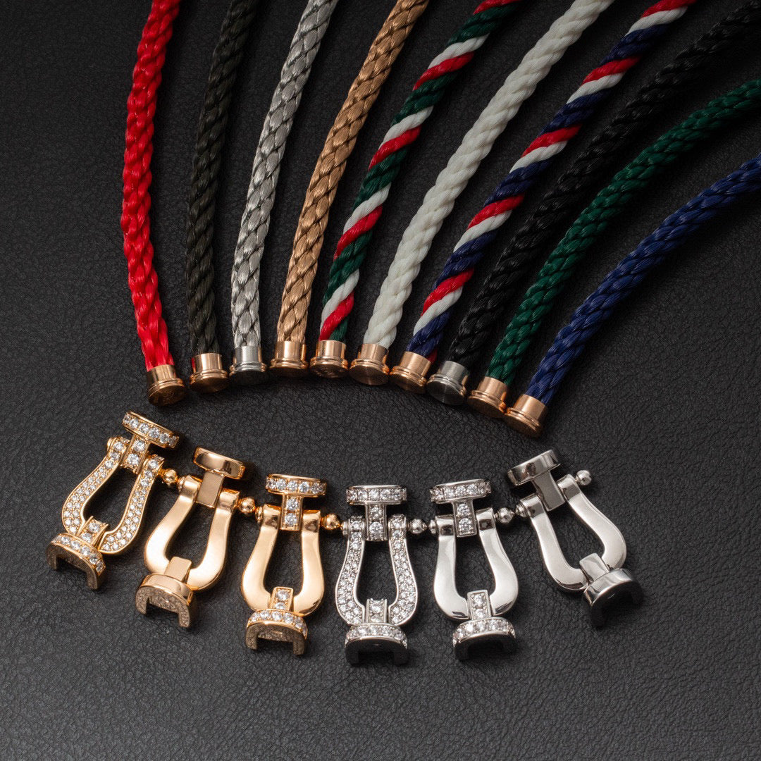 [Shinejoy]FORCE LARGE HORSESHOE FULL DIAMOND BRACELET SILVER