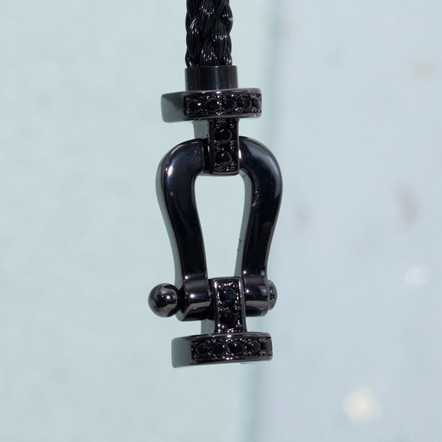 [Shinejoy]FORCE LARGE SERIES HORSESHOE BLACK SAMURAI BRACELET