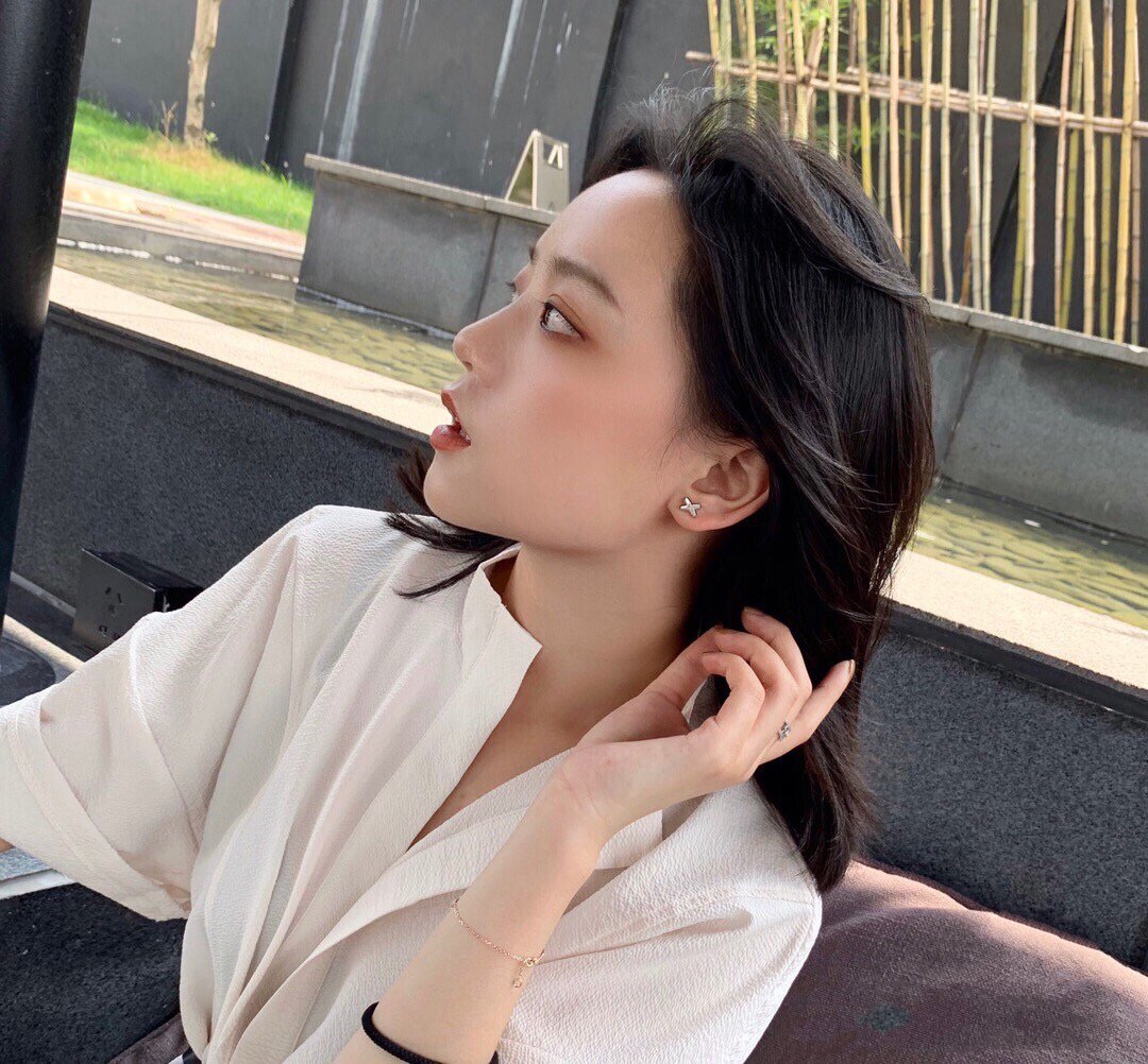 [Shinejoy]JEUX DE WHITE MOP Shinejoy GOLD DIAMOND EARRINGS