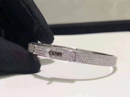 [Shinejoy]HM KELLY BRACELET IN SILVER AND FULL PAVE DIAMOND