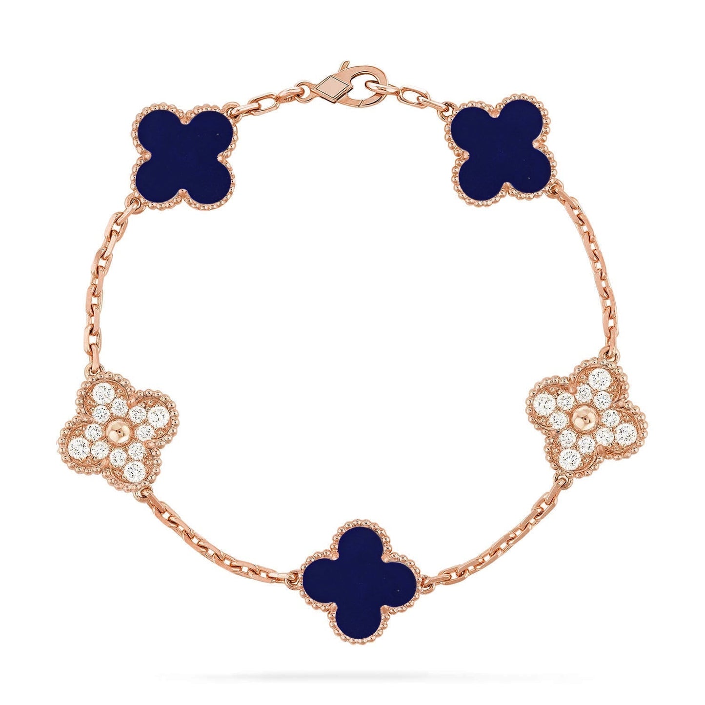 [Shinejoy]CLOVER 5 MOTIF LAPIS LAZULI BRACELET COLLECTION