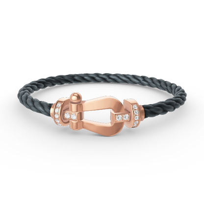 [Shinejoy]FORCE LARGE HORSESHOE HALF DIAMOND BRACELET Shinejoy GOLD
