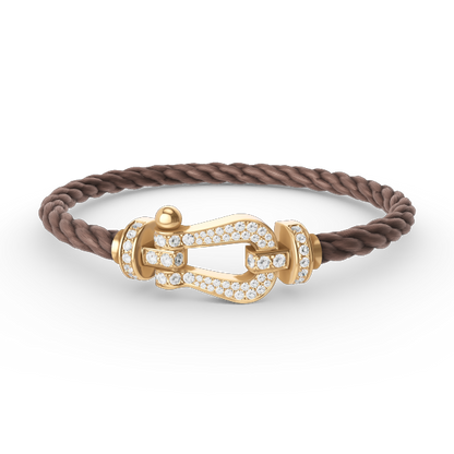 [Shinejoy]FORCE LARGE HORSESHOE FULL DIAMOND BRACELET GOLD