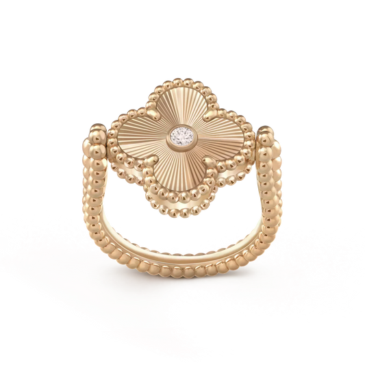 [Shinejoy]CLOVER RIVERSIBLE Shinejoy GOLD RING