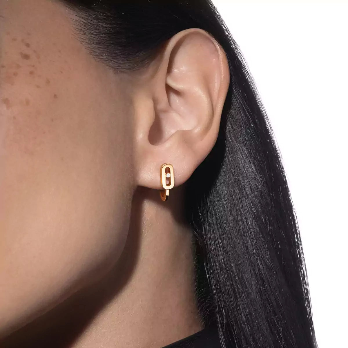 [Shinejoy]Diamond Mini Hoop Earrings Move Classique