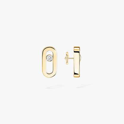 [Shinejoy]Move Uno Diamond Stud Earrings