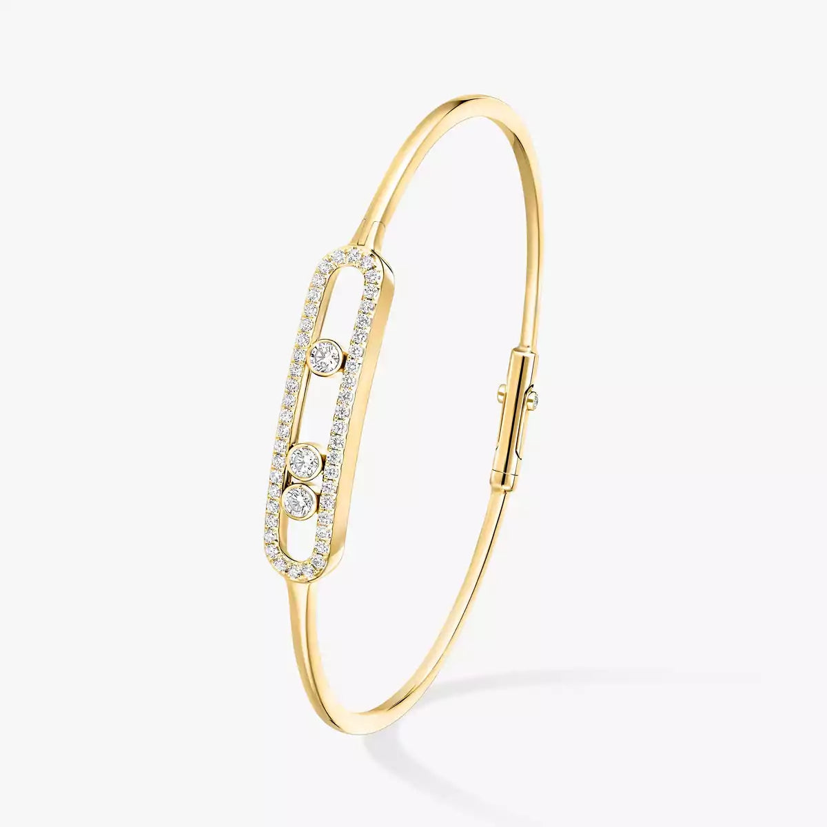 [Shinejoy]Move Pavé Diamond Bangle Bracelet M