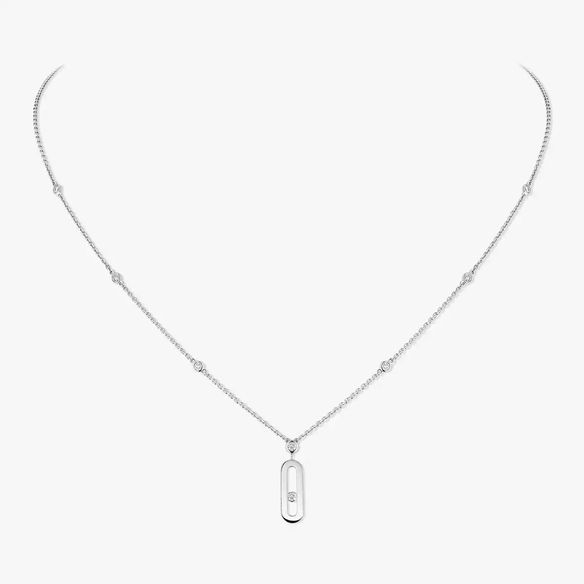[Shinejoy] Move Uno Gold Diamond Long Necklace