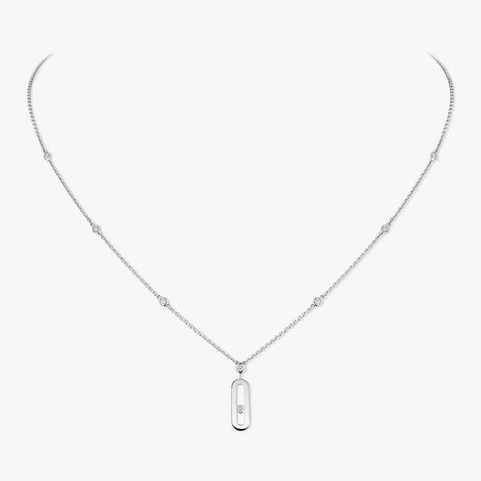 [Shinejoy] Move Uno Gold Diamond Long Necklace