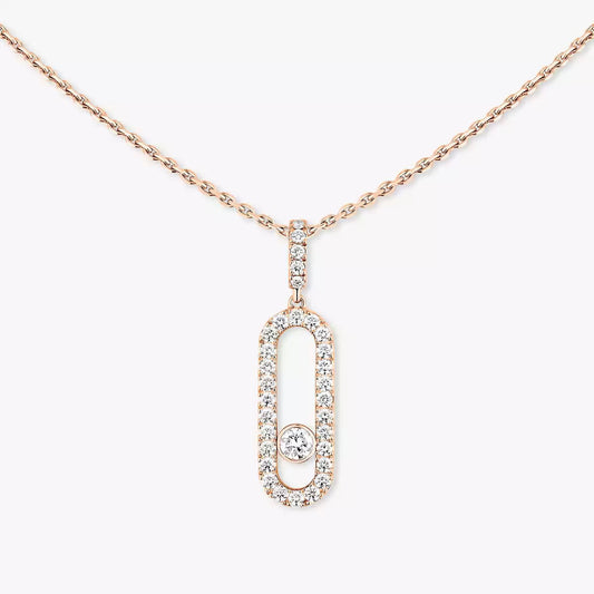 [Shinejoy]Move Uno Diamond Necklace in Rose Gold