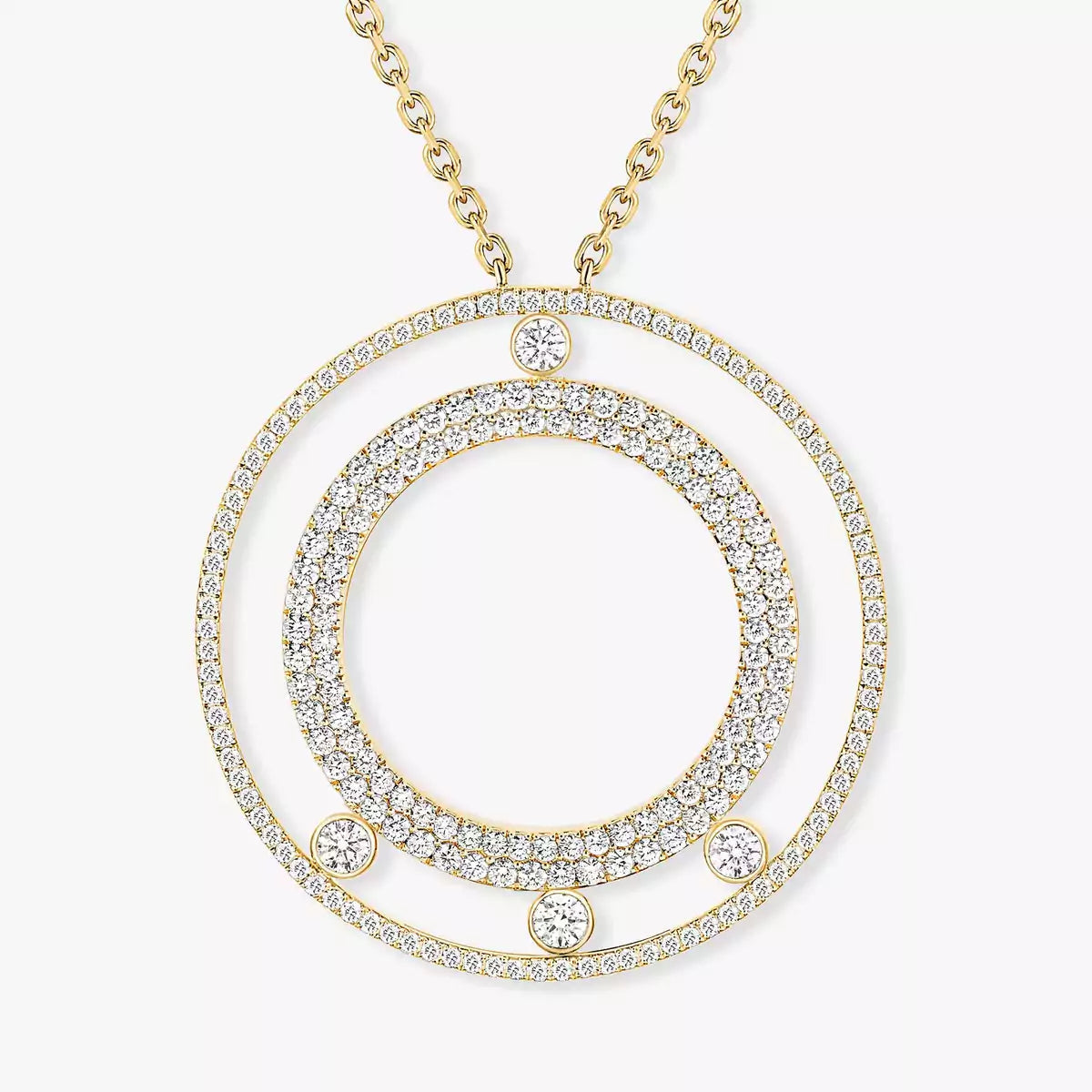 [Shinejoy]Move Romane Long Pave_-Set Diamond Necklace