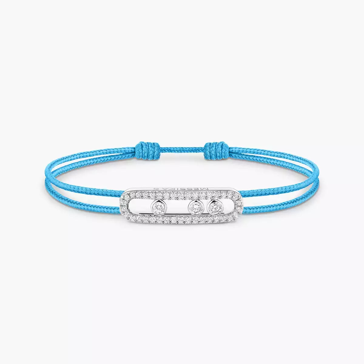 [Shinejoy]Messika Care(s) pink cord pavé bracelet