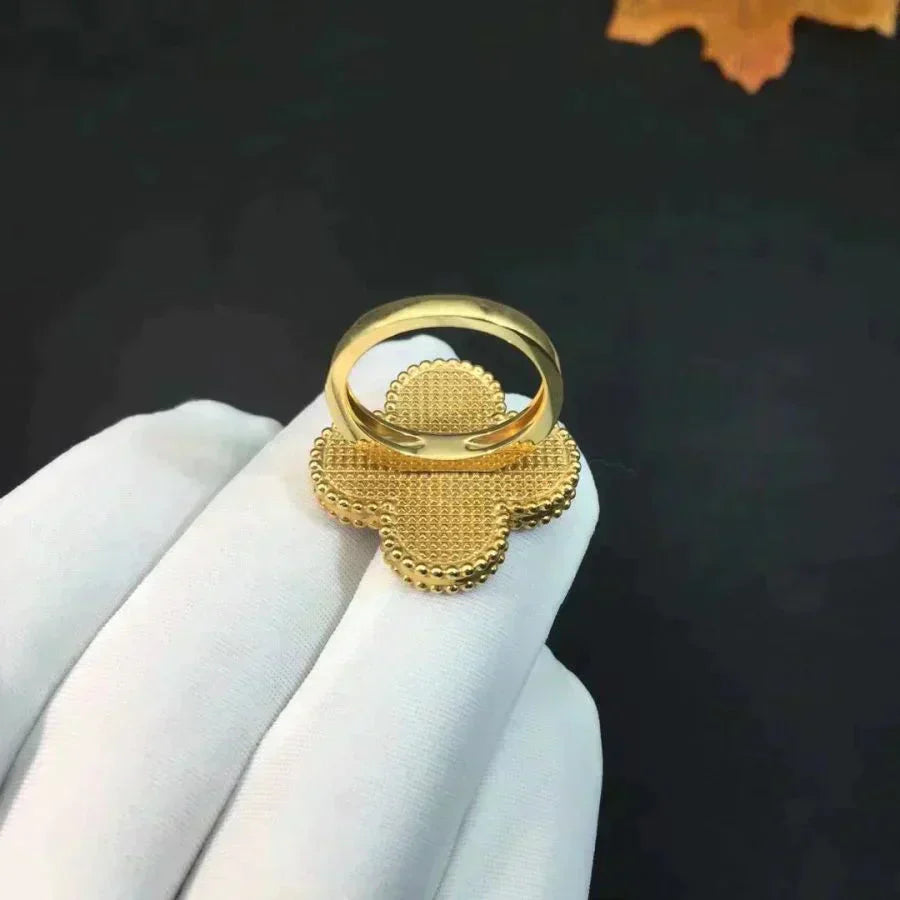 [Shinejoy]CLOVER MALACHITE RING