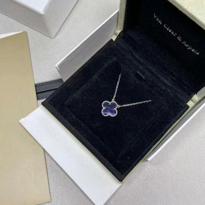 [Shinejoy]CLOVER 15MM PIETERSITE NECKLACE SILVER